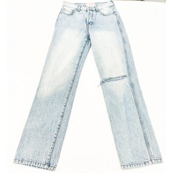 Revice Button Fly Distressed Denim Jeans Ripped Knees Size 26 - Picture 2 of 8